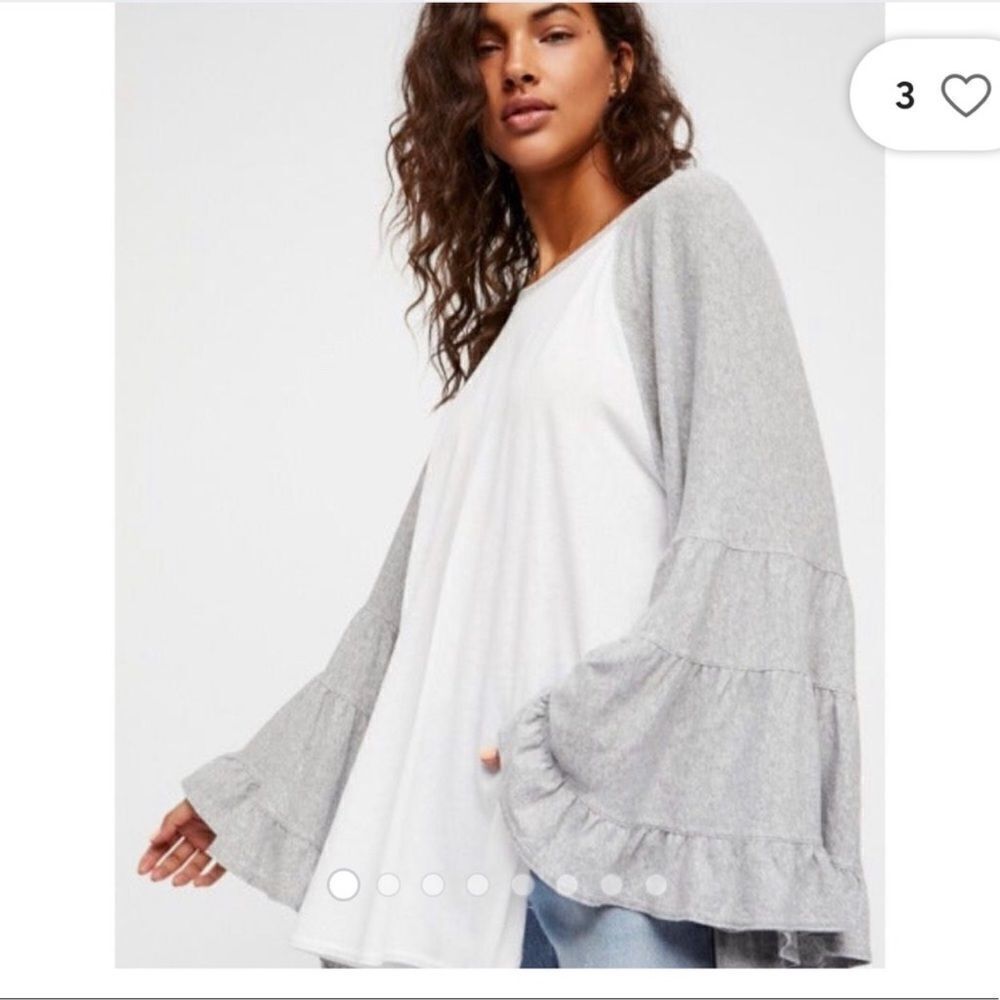 FREE PEOPLE No Crying in Baseball Tee with Bell Sleeves